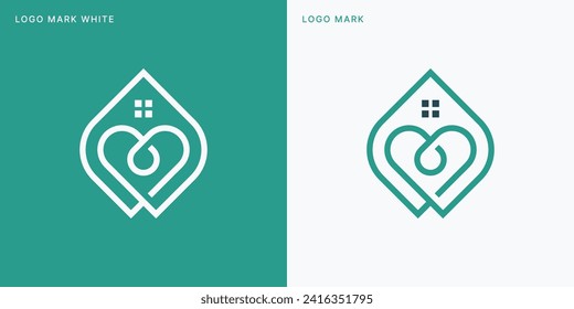 Love House Logo Template Vector Icon Illustration Design