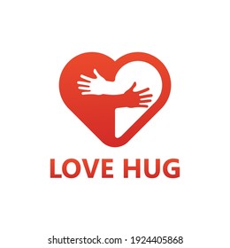 Love hug logo template design