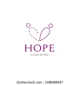 love human empathy  logo design.heart hope  family coaching concept minimalist concept 