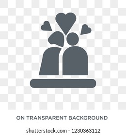in love human icon. Trendy flat vector in love human icon on transparent background from Feelings collection. 