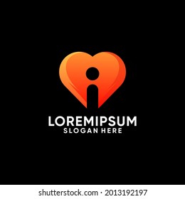 love human logo template. alphabet symbol icon illustration
