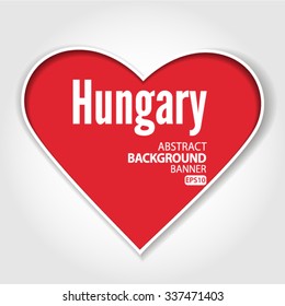 i love Hungary Vector EPS 10 illustration.