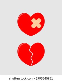 Love hurt  icon vector design.