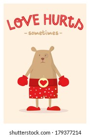 Love Hurt's, sweet bear illustration