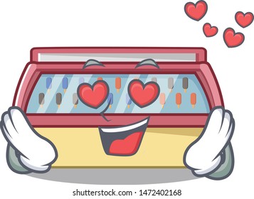 In love ice cream freezer in character shape