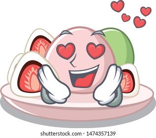 In love ichigo daifuku isolated in the cartoon