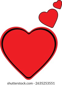 love icon with 2 heart shape vector