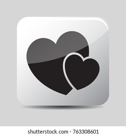 Love icon 3d, for Internet icon and application icon. Vector eps 10.