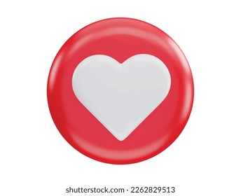 Love icon 3d rendering vector illustration