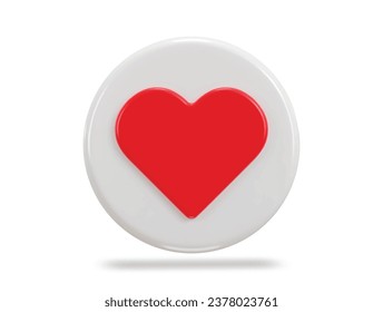 love icon 3d rendering vector illustration