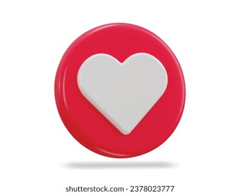 love icon 3d rendering vector illustration