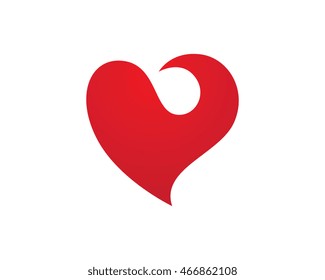 Love icon Adoption and Community Care Logo Template vector