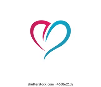 Love icon Adoption and Community Care Logo Template vector