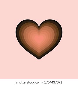 Love icon for all skin colors. Love all. All Lives Matter.