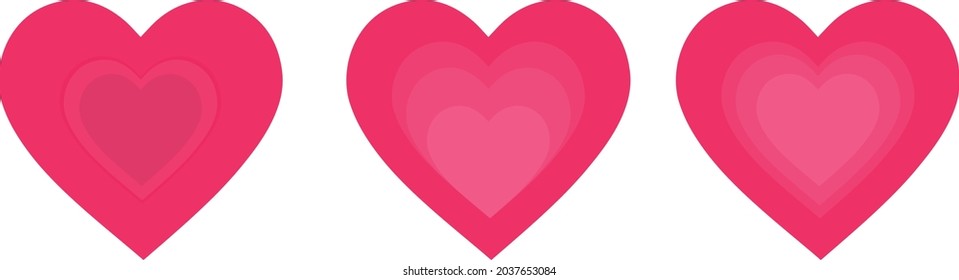 Love icon attractive design using different shape