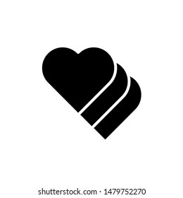 Love Icon Best Vector , Logo Template Design Emblem Isolated Broken Heart Concept Shape , Outline Solid BAckground White