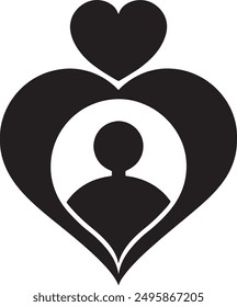 love icon black vector background silhouette. love image. love picture. heart icon 