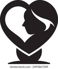 love icon black vector background silhouette. love image. love picture. heart icon 