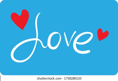Love icon, button or card on white background, simple illustration, vector, eps 10