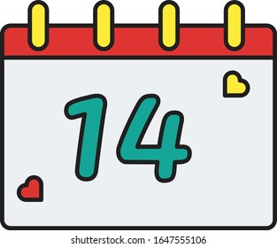 Liebessymbol-Kalender und -Datum