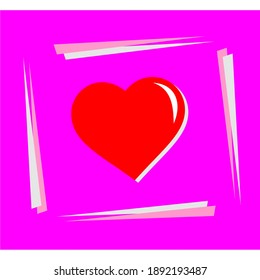 love icon in the center of the box
