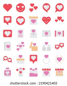 love icon collection, 14 february, valentines day