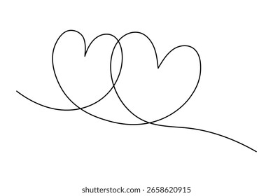 Icono de amor continuo de una línea de dibujo de fondo blanco
