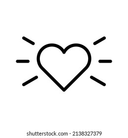 love icon design, editable stroke. best used for web, banner, flayer or application. vector illustration EPS 10 File Format
