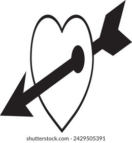 Love icon design illustration flat style isolated on white background.