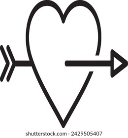 Love icon design illustration flat style isolated on white background.