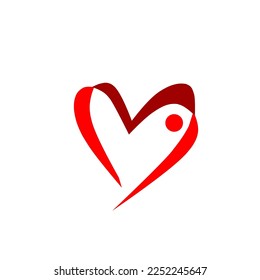 Love icon design, simple icon with elegance concept