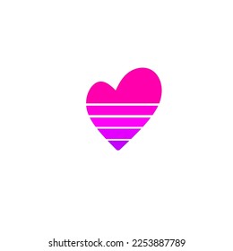 Love icon design, simple icon with elegance concept