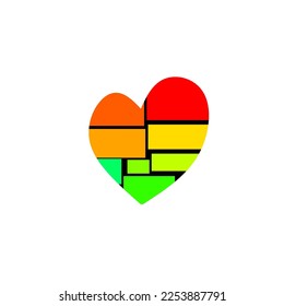 Love icon design, simple icon with elegance concept
