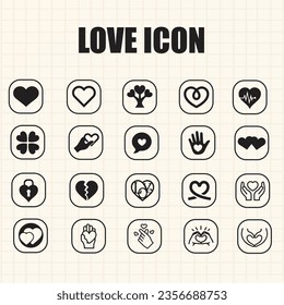 love icon design for template.