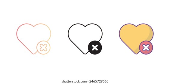 Love Icon Design mit weißem Hintergrund Stock Illustration