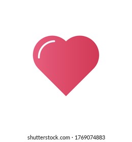 love icon flat design vector illustration full color. isolated on white background