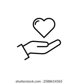 Love icon Flat illustration sign