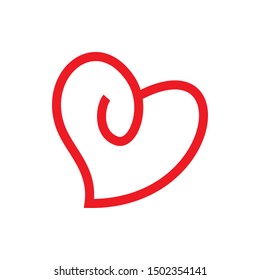 Love icon. Flat illustration of love vector icon. Love sign symbol