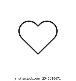 Love icon Flat line illustration