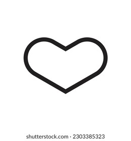 Love icon in flat style with background.