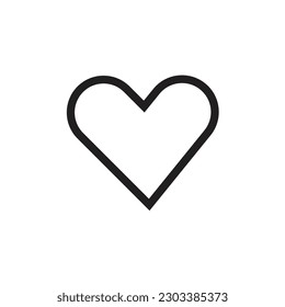 Love icon in flat style with background.
