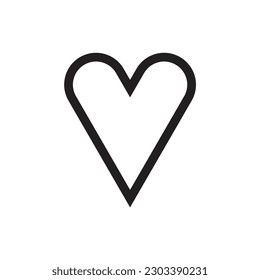 Love icon in flat style with background.