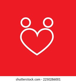 Love icon, graphic resource template, vector illustration.