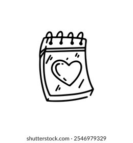 love icon in hand drawn,romantic illustration 