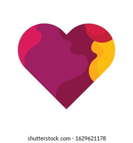 Love icon, Heart shape vector, illustration