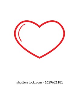 Love icon, Heart shape vector, illustration