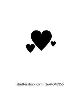 love icon. Heart icon. valentine. simple, flat, black.