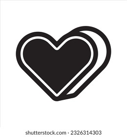 Love icon. Heart icon. Vector and glyph