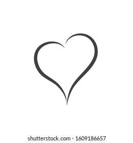 Love icon, heart icon vector illustration logo template