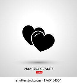 love icon, heart Icon. Vector illustration EPS 10.